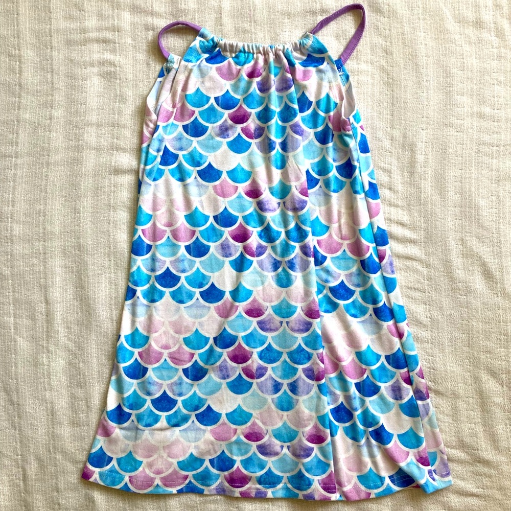 Sunshine Swing Mermaid Scale Dress Size 6 Beach Cover Up Blue Purple